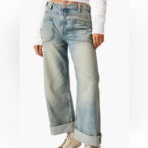 Free People We the Free Palmer Cuffed Baggy Jeans